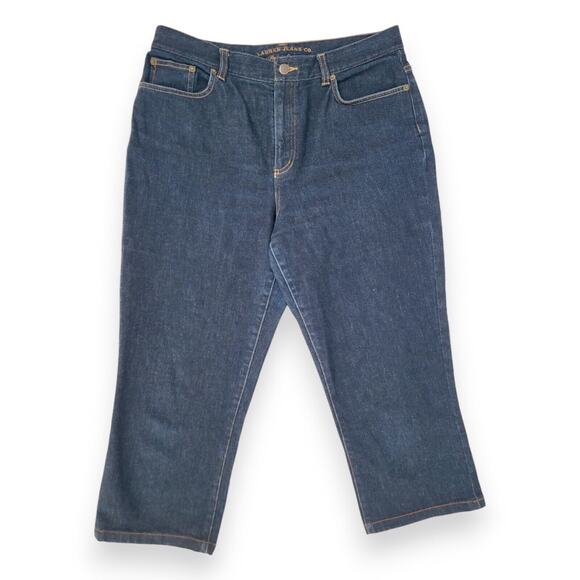 Lauren Ralph Lauren‎ Womens Jeans 10 High Rise Straight Leg Dark Wash Cropped - Picture 1 of 4